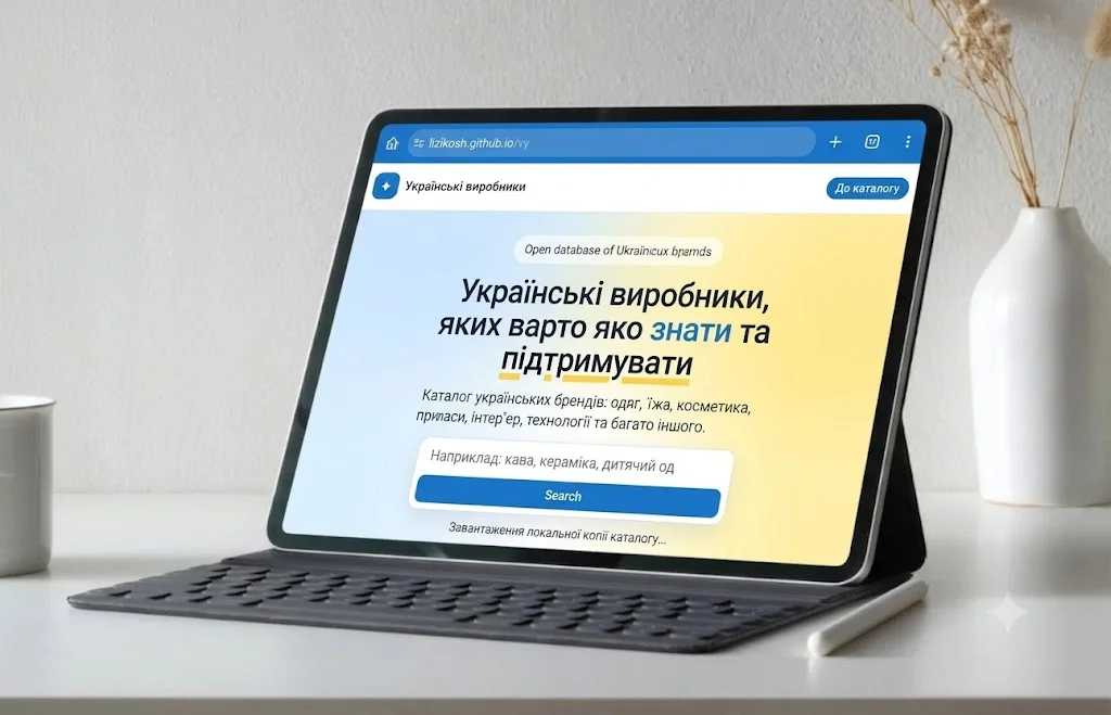Прев’ю сайту: >Українські виробники